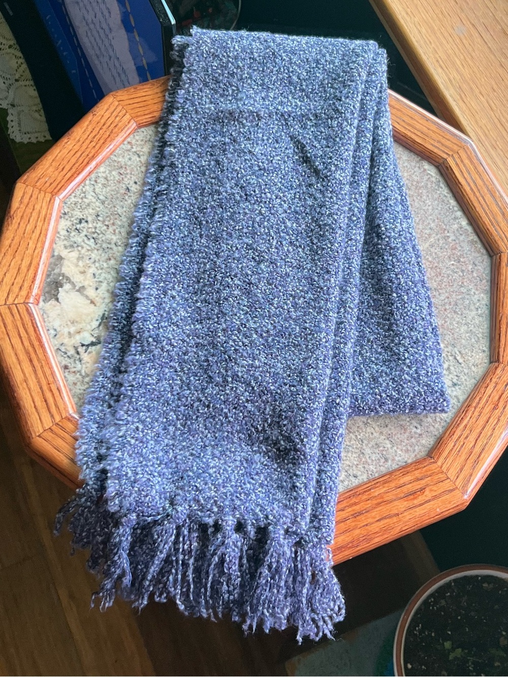Tara Irish Merino Wool Blend Blue Scarf